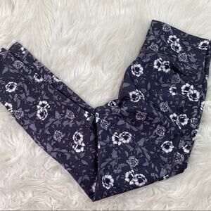 Fabletics Powerhold Workout Leggings Gray Size M Floral